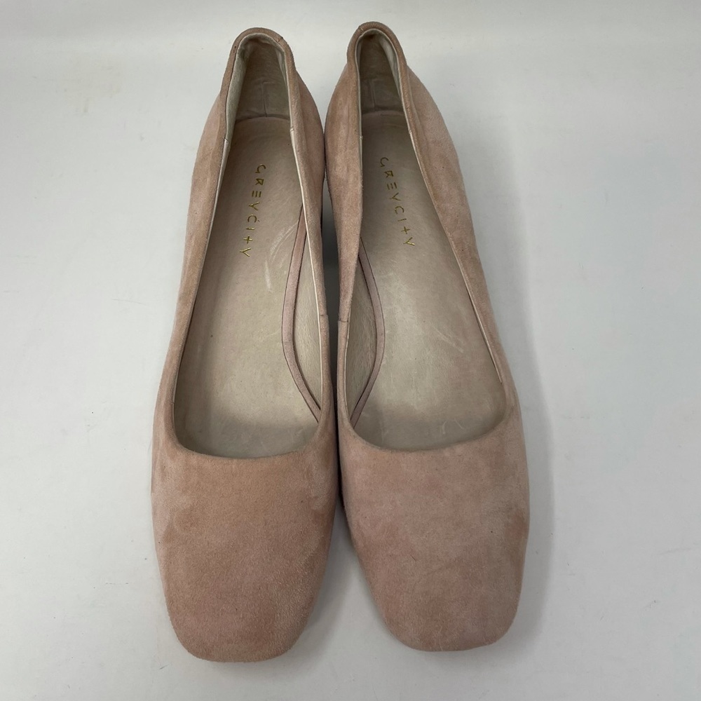 GREYCITY Heels Shoes Pumps Pink Suede Leather Size 10